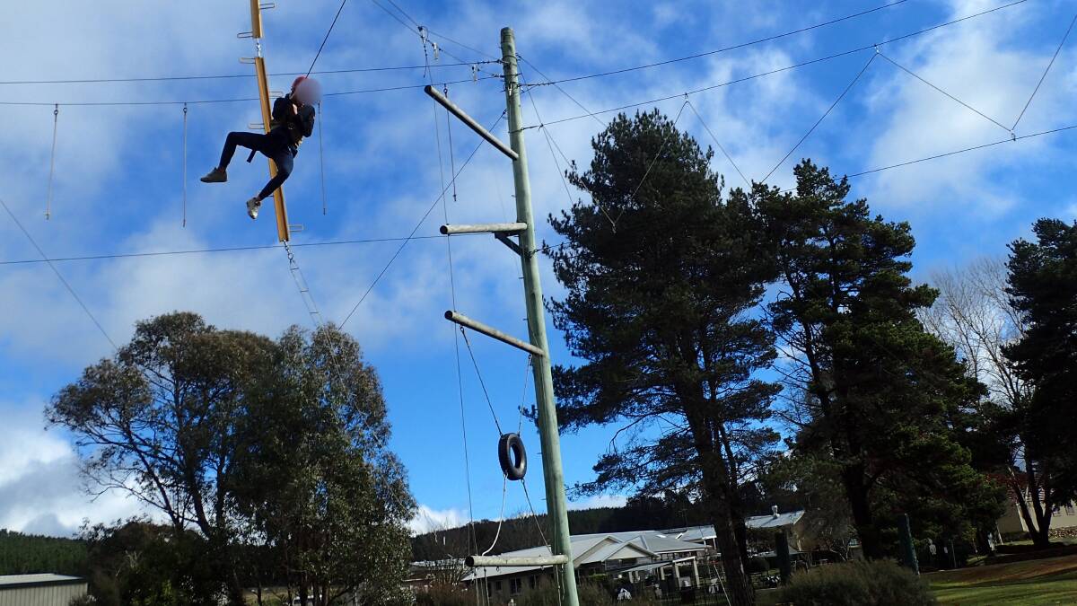 UP IN THE AIR: The high ropes at the facility.