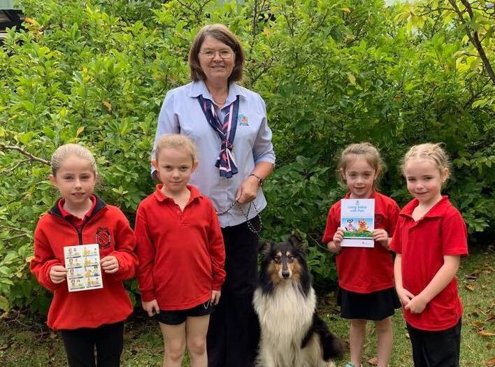 SAFETY: Pauline and her dog Vienna showed Oberon Public School students how to be a responsible pet owner and how to keep safe around dogs.
