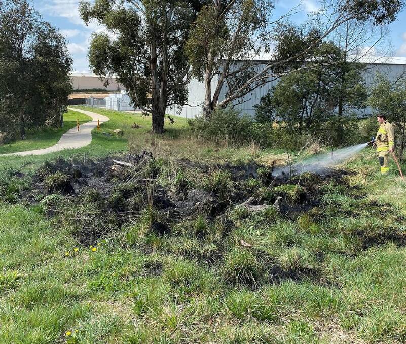 CONTAINED: Oberon Fire and Rescue attended and contained a grass fire next to Oberon High School on Saturday.