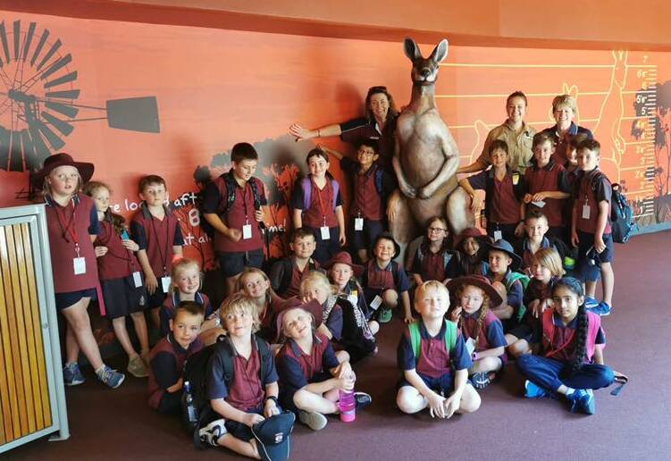 EXCITED: St Joseph's School stage one students on their excursion to Sydney. 