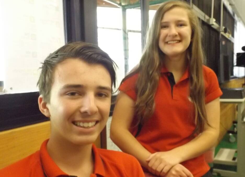 ACHIEVEMENT: Baily Nielsen and Sancia Moran from Oberon High School participated in scieince schools.