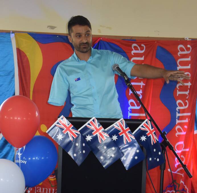 INSPIRING: Oberon's Australia Day Ambassador Sam Cawthorn spoke about a car accident that changed his life. He established a program more than 10 years ago to boost young people's positivity and confidence.