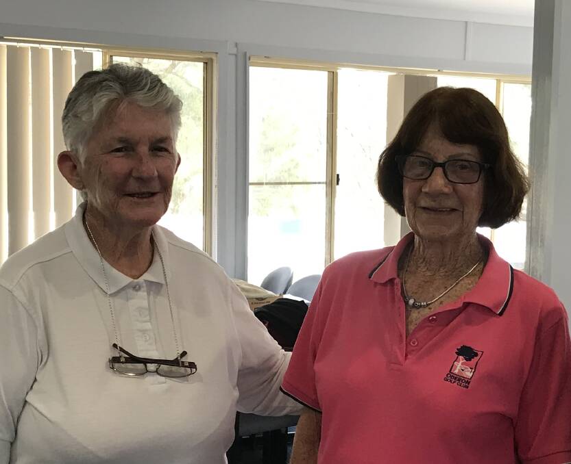 WINNERS: Women's golf four ball best ball winners Yvonne Collins and Vonda Voytilla, who finished with 44 points.