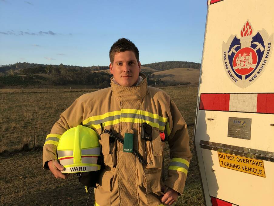 ENTHUSIASM: Oberon Fire and Rescue's newest firefighter David Ward brings a lot of experience to the team.