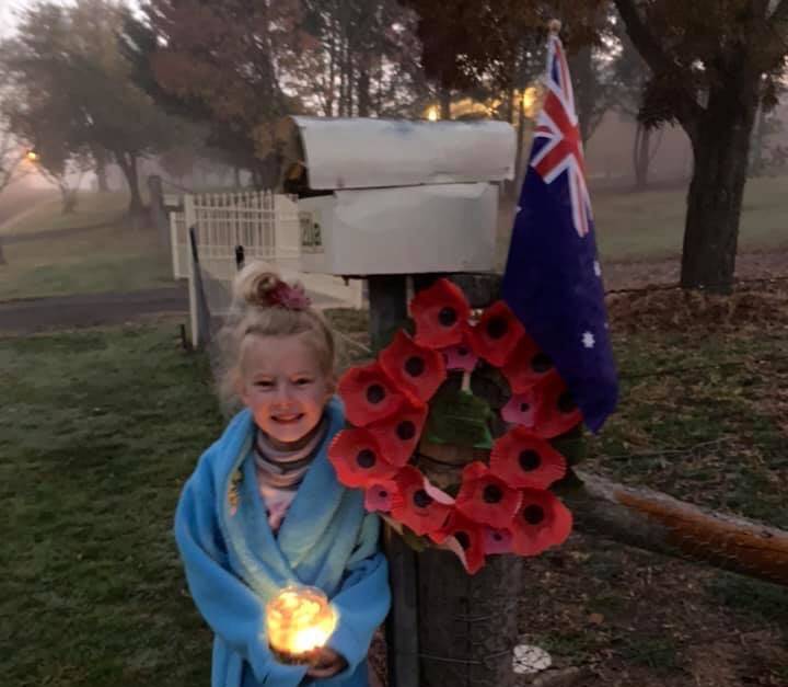 RESPECT: St Joseph's School students celebrated Anzac Day differently in 2020 with their own memorials and lit candles.
