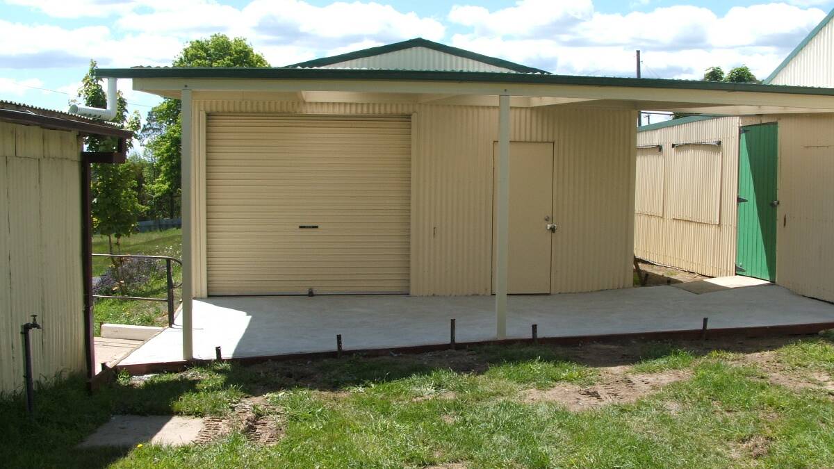 UP ABOVE: An addition at the Oberon Men's Shed will give members some protection from Oberon's often severe climate.