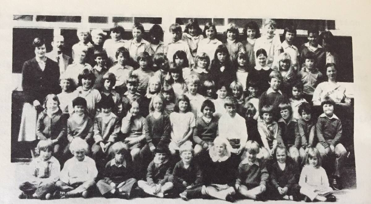 DAYS OF THE OLD SCHOOLYARD: The student body at Black Springs Public School in 1981 when the school celebrated its centenary.
