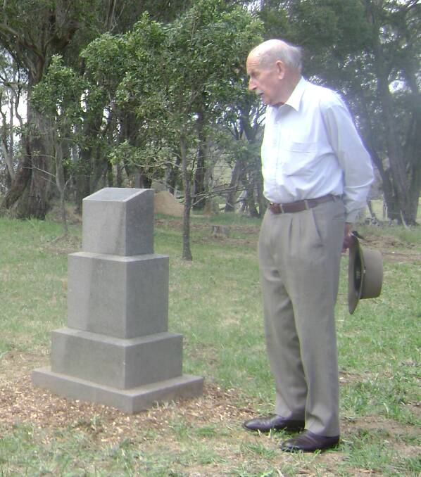 HONOUR: Local Hampton resident, Ian Litchfield at the site where the original obelisk stands commemorating the Crossing of the Great Divide.