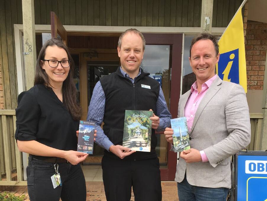 REWARD: Jenolan Caves Reserve Trust director Jodie Anderson, Oberon Council's Mathew Webb and Mayfield Garden CEO Hamish Keith.
