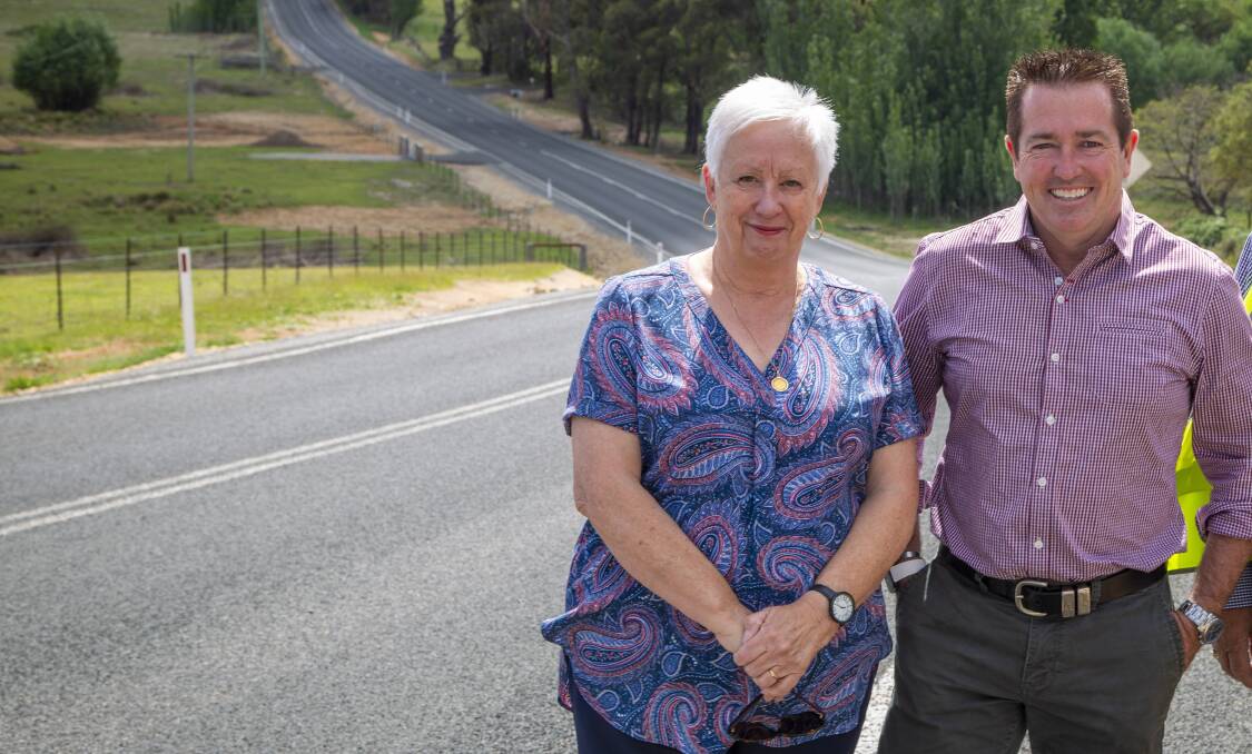 COMPLETE: Paul Toole MP and Oberon mayor Kathy Sajowitz visited the newly improved Meadows and Hazelgrove roads.