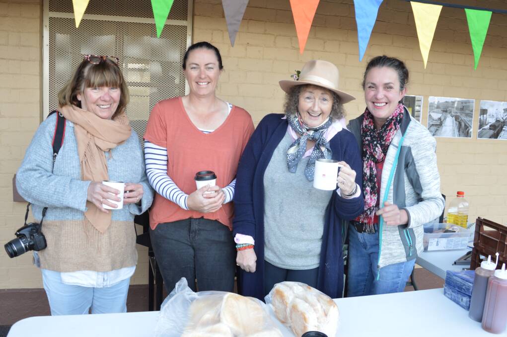 SUPPORT: Tarana locals Judy Brown, Bec Fletcher, Annie Cook and Anna Snow cooked for the hungry crowd.