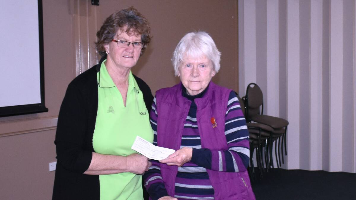 DONATION: Angela Buckley and Bronwyn Harvey from the Oberon Hospital Ladies Auxiliary.
