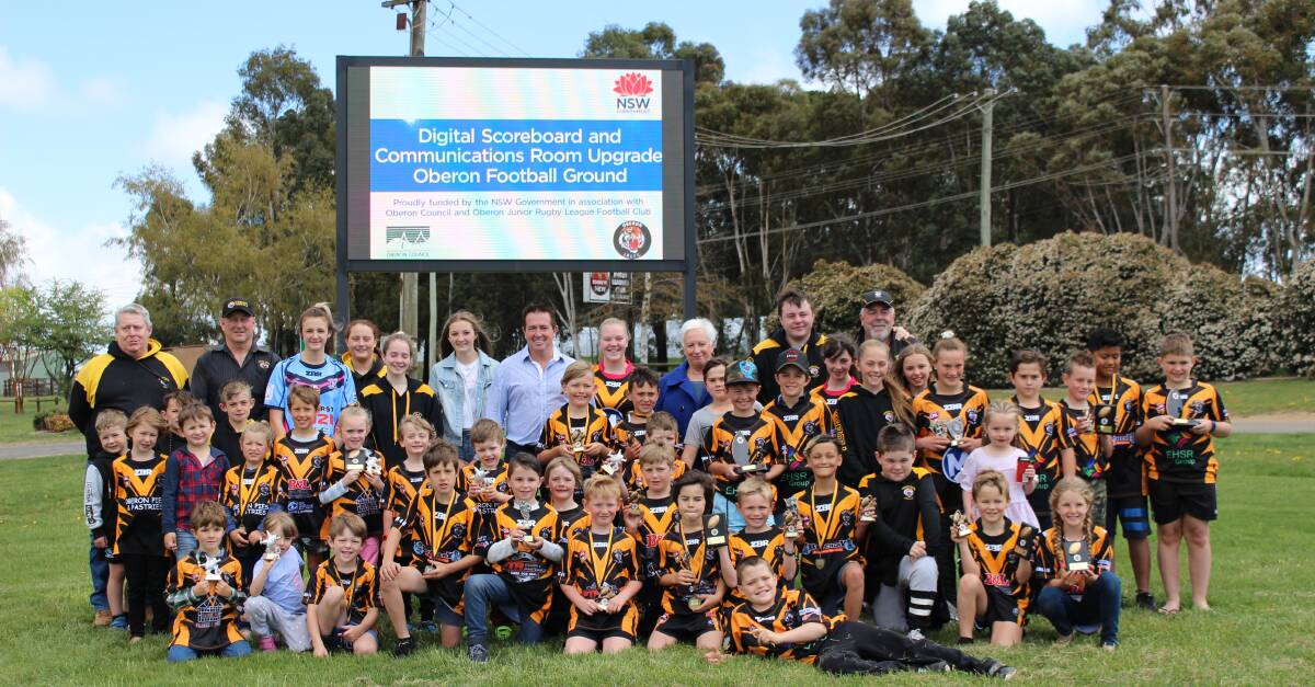 THAT'S OFFICIAL: The new digital electronic scoreboard at the Oberon Leagues Club ground. Photo: CASSIE McGILL