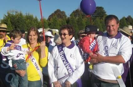 GOOD CAUSE: Lynda Grady, Marj Armstrong and Anthony Francis at Oberon's Relay for Life in 2008, which raised $62,154.30.