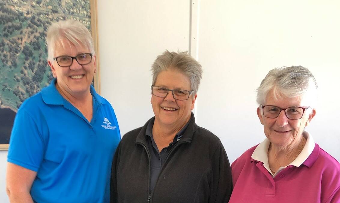 SUCCESS: Women's golf's December medal winner Robyn Stapleton, runner-up Katie Graham and Yvonne Collins.
