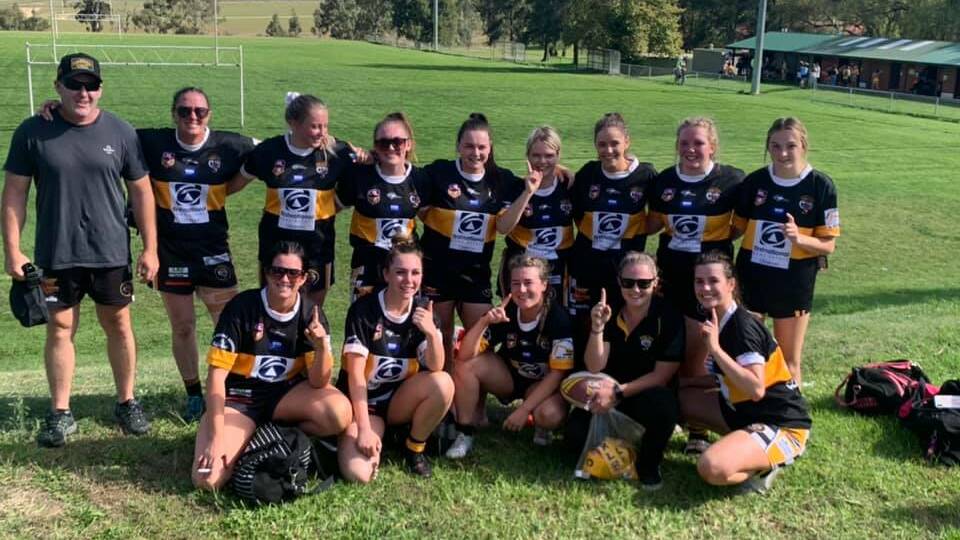 WE ARE THE CHAMPIONS: The Shannon Foley-coached Oberon league tag side beat CSU 20-0 in the league tag final of the Mid West League pre-season competition on Saturday.