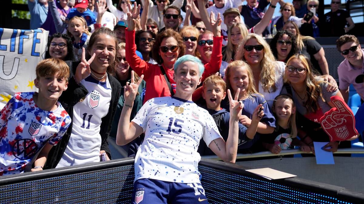 Megan Rapinoe is chasing a fairytale end to her career. Picture Getty Images Megan Rapinoe is chasing a fairytale end to her career. Picture Getty Images