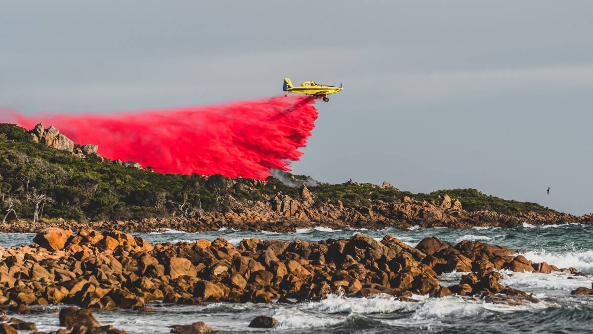 Aerial support for the fire which started at Curtis Bay on Monday January 10. Picture: @waveos_rancheros