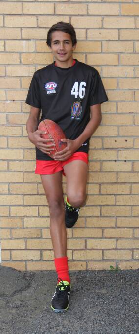 LOFTY HEIGHTS: Jamarra Ugle-Hagan, pictured aged 14 in 2016, represented Victoria at the AFL Kickstart Indigenous Championships in Townsville. 