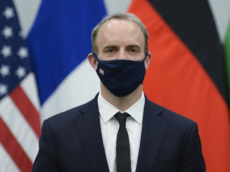 Dominic Raab says an in-person meeting of G7 foreign ministers is going to take place in May.