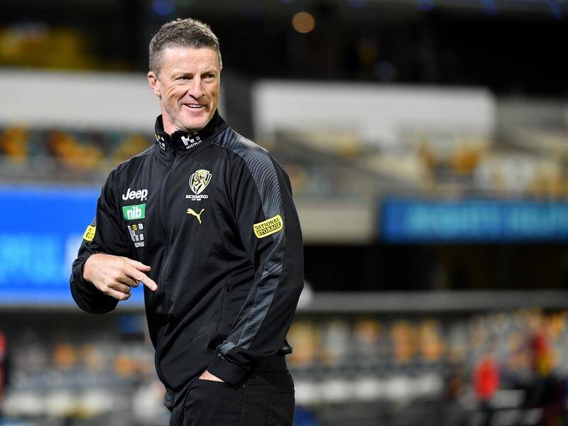 Richmond coach Damien Hardwick is "embarrassed" to be talked about in the same breath as Tom Hafey.
