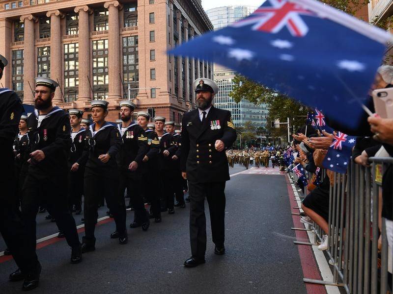 Thousands have lined the streets of Sydney's CBD to mark Anzac Day celebrations.