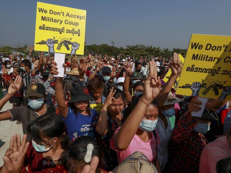There have been about three weeks of daily protests against the Myanmar military coup.