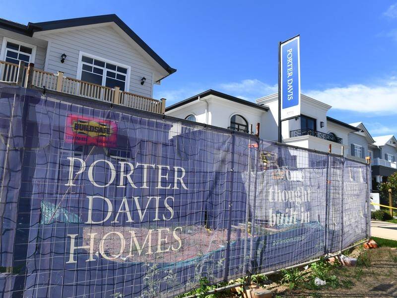More than 1700 properties in two states have been affected by the collapse of builder Porter Davis. (Jono Searle/AAP PHOTOS)