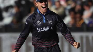 Gerhard Erasmus has led Namibia to next year's T20 World Cup in the West Indies and United States. (AP PHOTO)