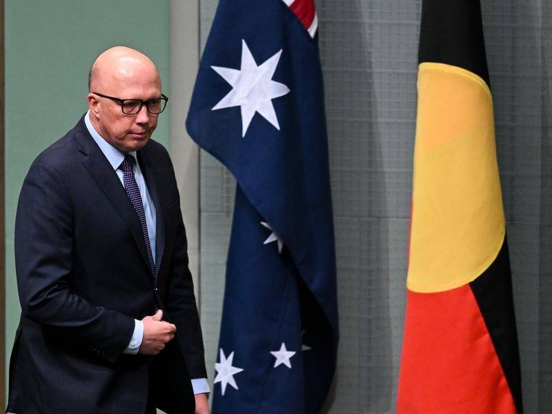 Peter Dutton says a second referendum could be held under his leadership if the 'yes' vote fails. (Lukas Coch/AAP PHOTOS)