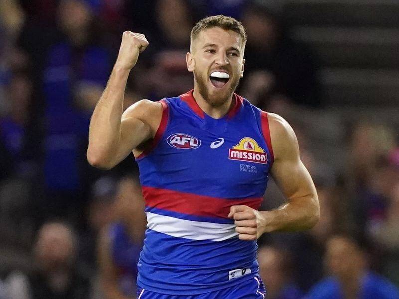 Bulldogs captain Marcus Bontempelli starred in the 62-point win over the Gold Coast Suns.