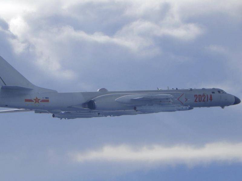 A Chinese video shows H-6 bombers in a simulated attack on what appears to be a US air base on Guam.