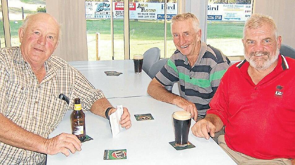 HARD-EARNED: A grade winner Anthony McGrath and runner-up Laurie Murphy with Bob Slattery.