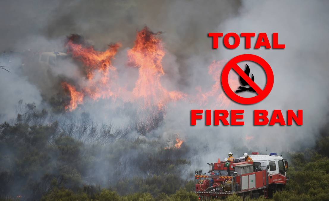 NO FIRES ALLOWED: There is a severe fire danger risk and total fire ban in force for much of the region on Tuesday, December 31. Photo: FILE