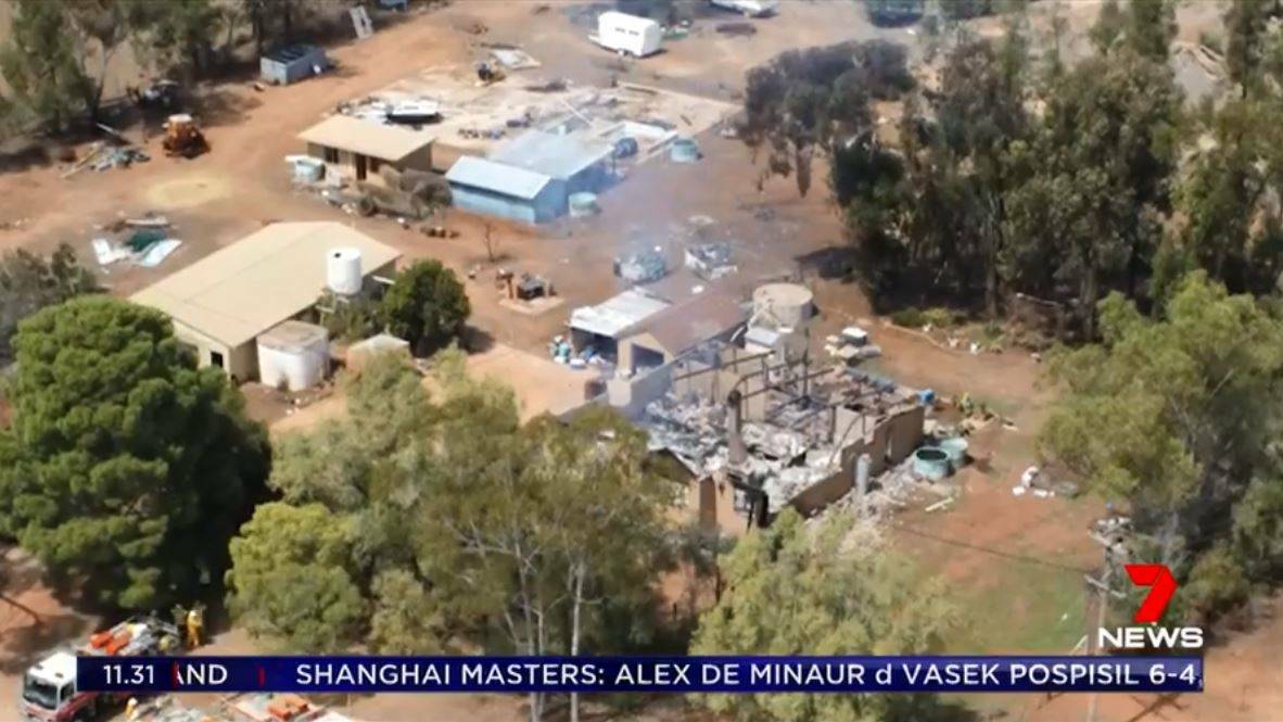 The scene of an alleged domestic-violence related incident in Ootha. Photo: SEVEN NEWS