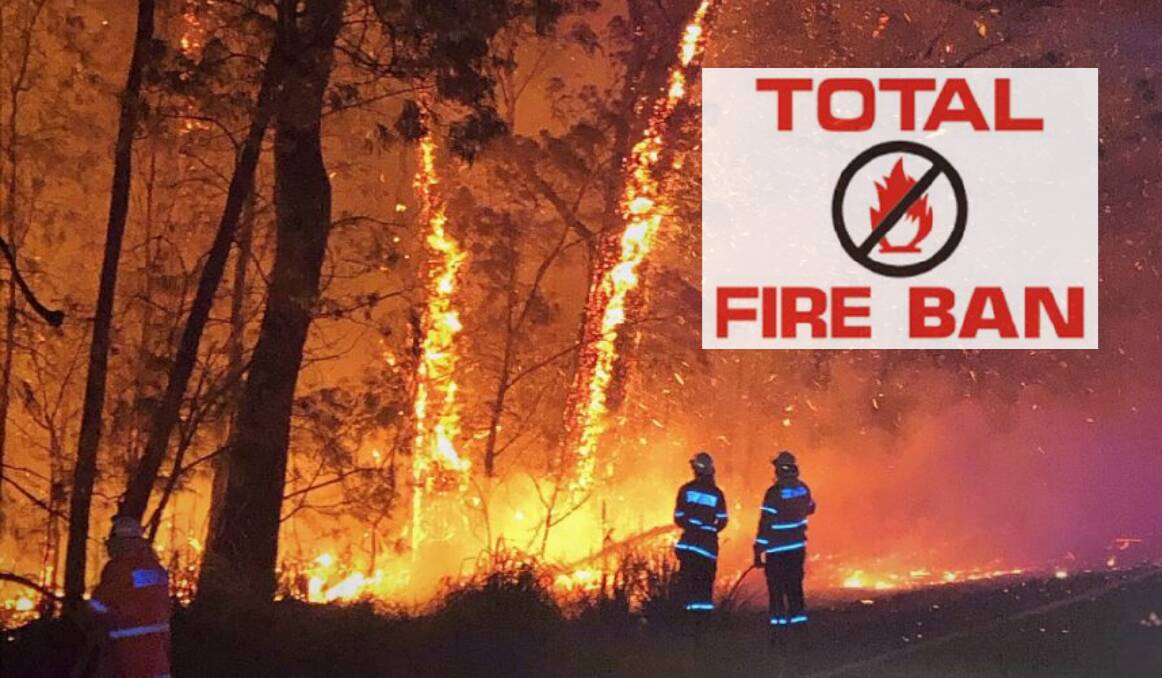 NO FIRES ALLOWED: A statewide total fire ban has been declared for Sunday, January 5 due to extreme fire risk conditions. Photo: FILE