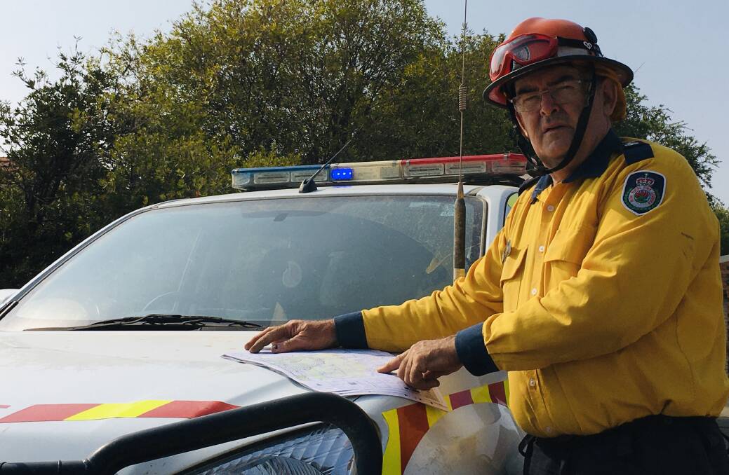 THE PLANNER: NSW Rural Fire Service Cudgegong District Group Captain Alan Selman is responsible for the 'big picture' stuff when fighting a bushfire. Photo: SUPPLIED