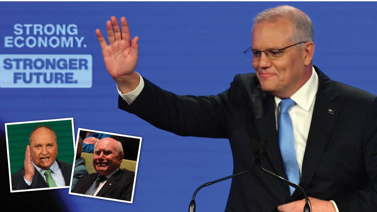 Scott Morrison and Barnaby Joyce launched the Coalition's election campaign in Brisbane on Sunday. Pictures: AAP