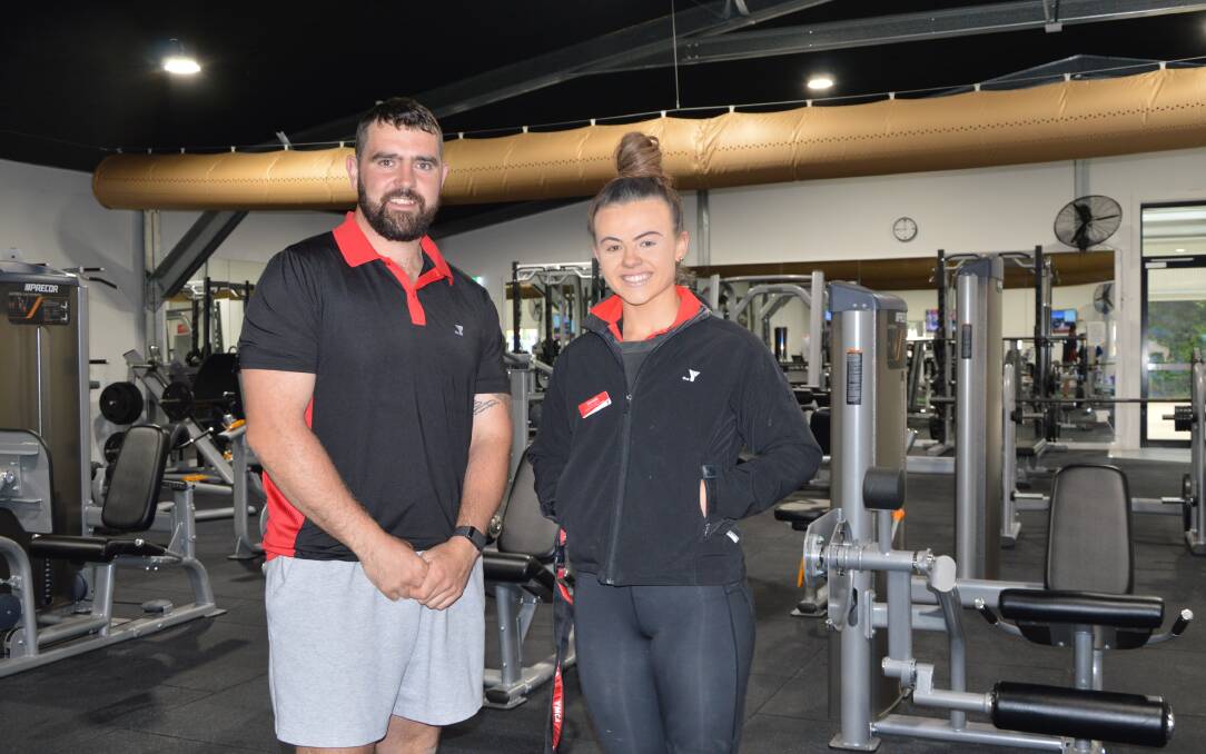 JOIN THE GYM: YMCA Oberon Fitness Centre's team leader Dave Sellers and CSO Danielle Fisher are encouraging residents to join the gym. Picture: ALANNA TOMAZIN
