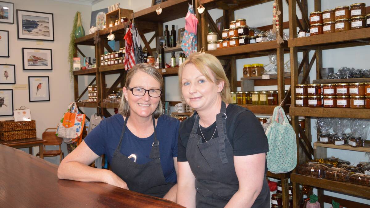 BUSY TIME: The Long Arm Farm Cafe owner Kim Arnott and employee Karen Lanson are happy to be busy in the lead up to Christmas. Picture: ALANNA TOMAZIN