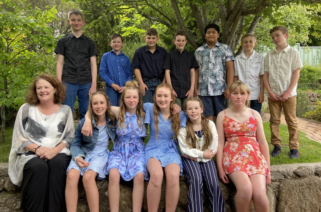 FAREWELL: St Joseph's Year 6 cohort with teacher Mrs Brown. Picture: SUPPLIED