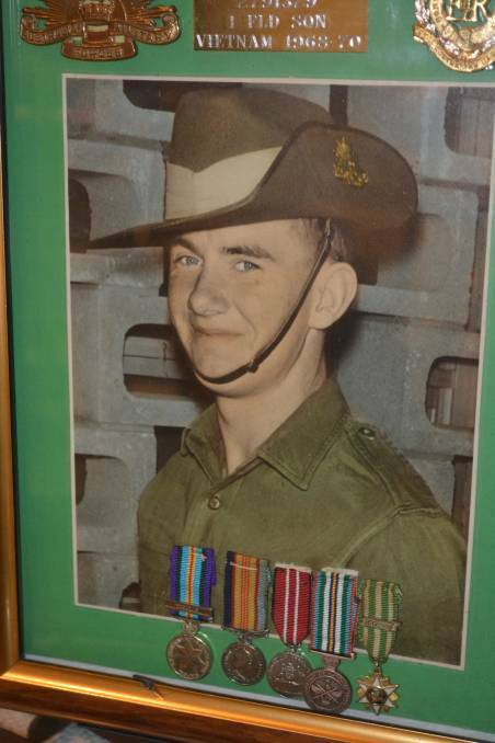 SERVICE: Australian soldier Bill Wilcox when he was 20 years old and about to head overseas to serve in Vietnam. 